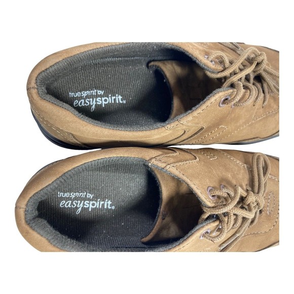 Easy Spirit True Spirit Oxfords Women's 6.5 M Bersh Brown Nubuck Leather EUC - Picture 8 of 10